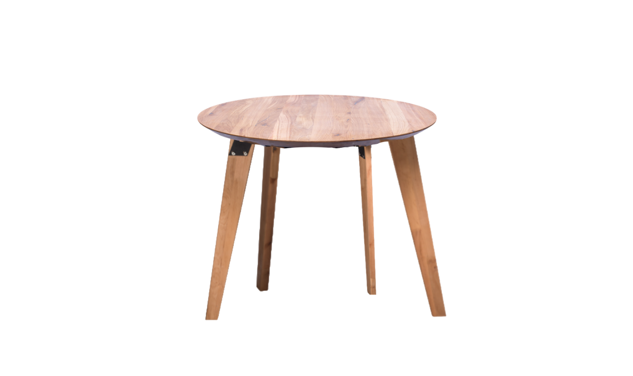 Стол Раунд  D=1000 мм Натуральный дуб/Ноги КС-60 деревянык