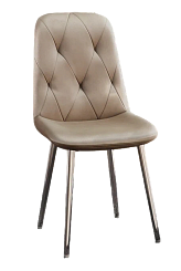 Стул DC-2103 (каркас хром тк.Капучино/ Velvet HLR-7)